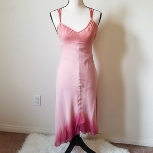 Express Women's Criss Cross Pink Ombre Dress